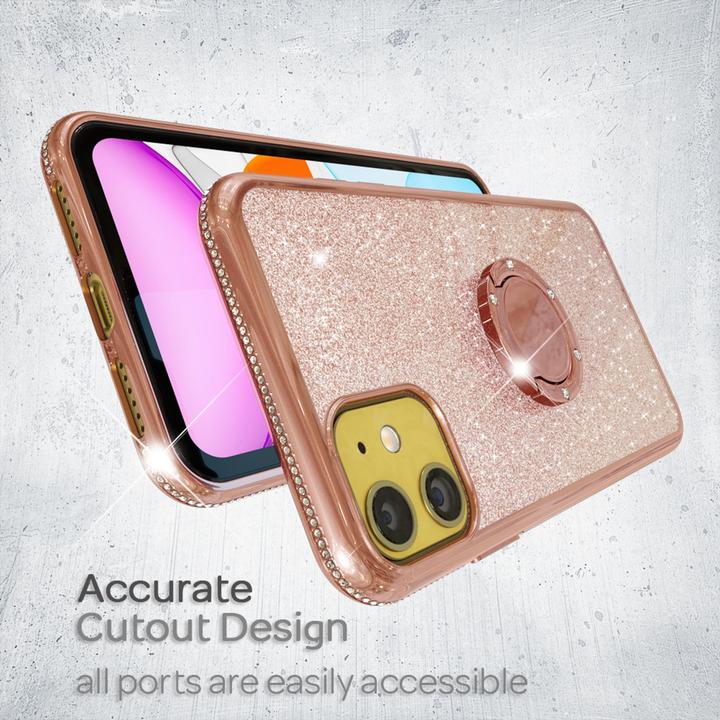 Produktbild Nalia Ring Glitzer Silikon Hülle (Apple iPhone 11)