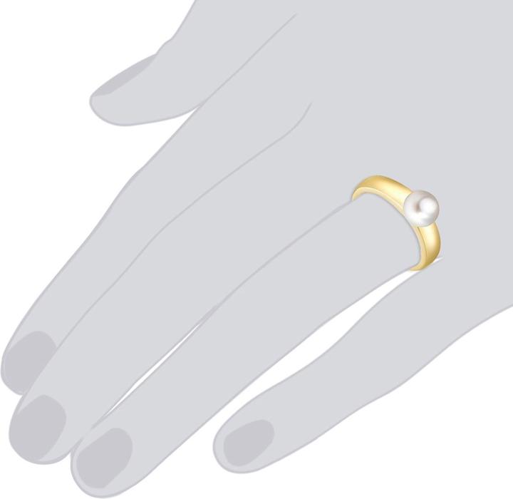 Immagine prodotto Valero Pearls Donna Argento 925 Perle d'acqua dolce coltivate Oro giallo - 2194 (50, 925 Argento)