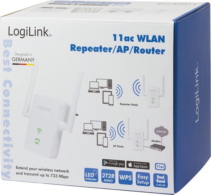 Produktbild LogiLink WiFi Repeater - Funkbasisstation - Wi-Fi