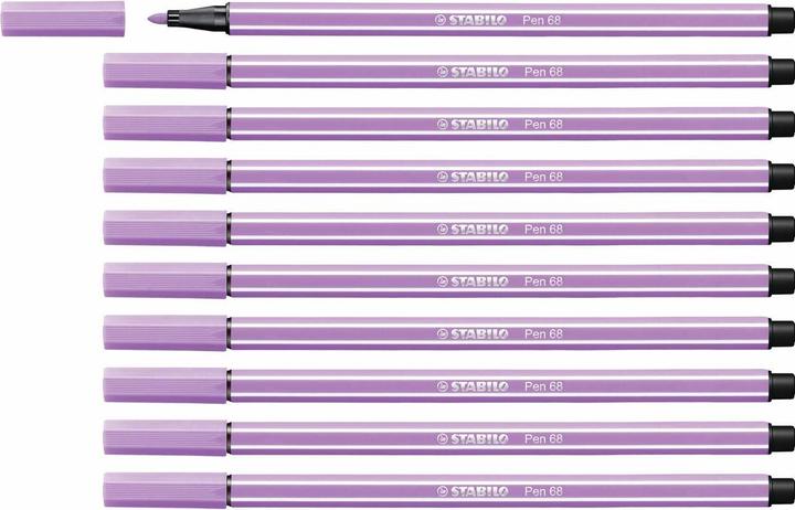 Actual product image STABILO Premium felt-tip pen - Pen 68 - pack of 10 - lilac (Lilac, 10 x)