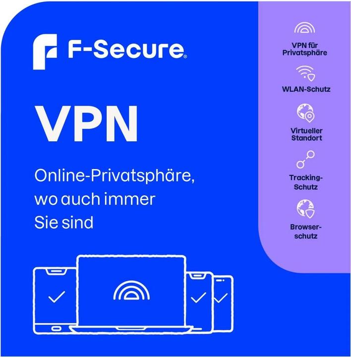 Actual product image F-Secure VPN 1 year/3 devices Download (3 User, 1 Devices/Users, 12 months)