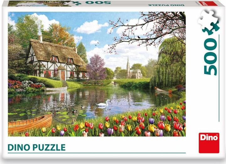 Dino Puzzle 500 pieces Cottage By the Water (500 pieces)