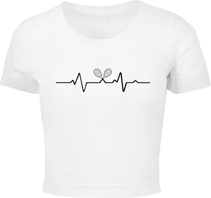 Actual product image Merchcode Ladies Tennis Beats Cropped Tee - 118527 (L)