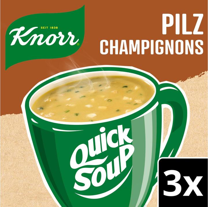 Image du produit Knorr Quick Soup Champignon, soupe de champignons & herbes, soupe fine & crémeuse, vite préparée