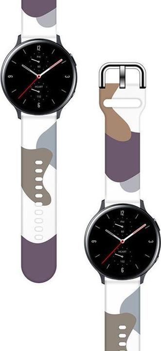 Actual product image Hurtel Strap Moro Band For Samsung Galaxy Watch 42mm Silicone Strap Camo Watch Bracelet (9) (Plastic)