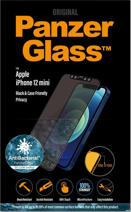 Produktbild PanzerGlass Privacy (1 Stück, Apple iPhone 12 mini)
