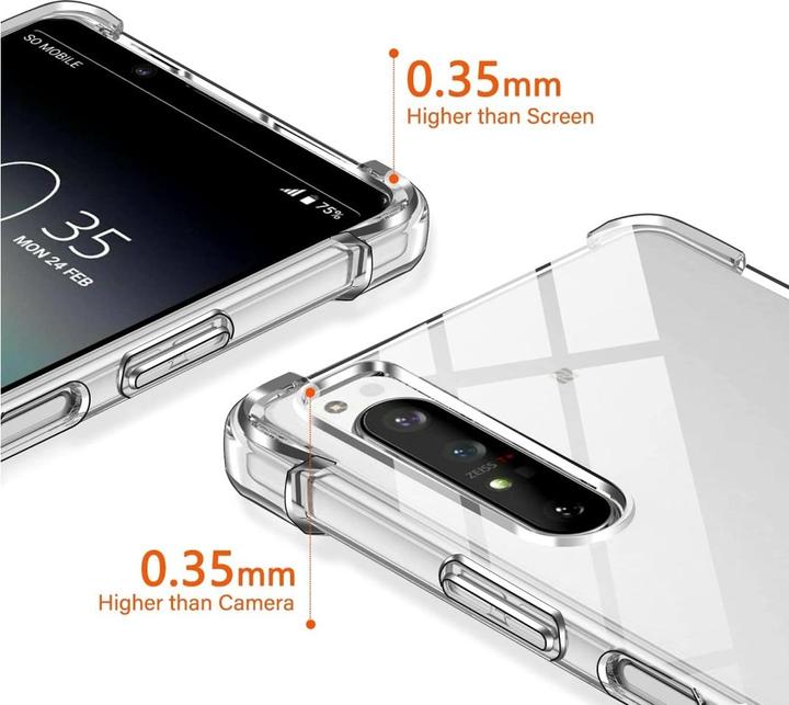 Produktbild Screenguard Sony Xperia 1 II Hülle Crystal Soft Airbag Bumper (Sony Xperia 1 II)