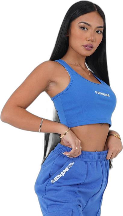 Sixth June crop top t-shirt basic printed ogo (L)