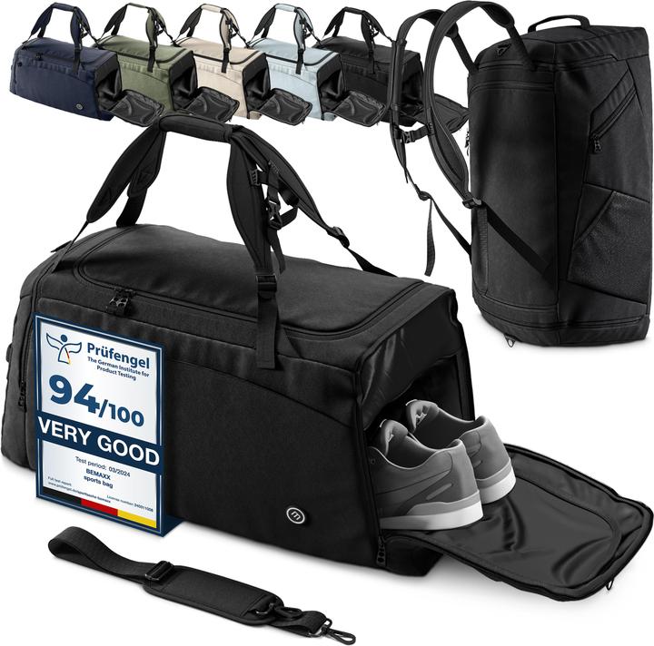 BeMaxx Sport-Trainingstasche, 60L, Schwarz (60 l)