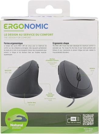 Produktbild T'nB Souris filaire fil ergonomique Ergo pour gaucher (Noir) (Kabelgebunden)