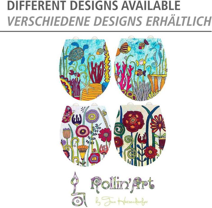 Image du produit Wenko Siège WC avec abaissement automatique Blossom Rollin "Art multicolore