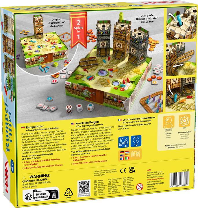 Actual product image Haba Rumpelritter & The great dragon spectacle (German, English, Italian, French)