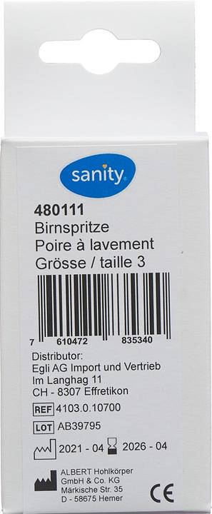 Immagine prodotto Sanity Siringa a pera Gr3 40ml due pezzi