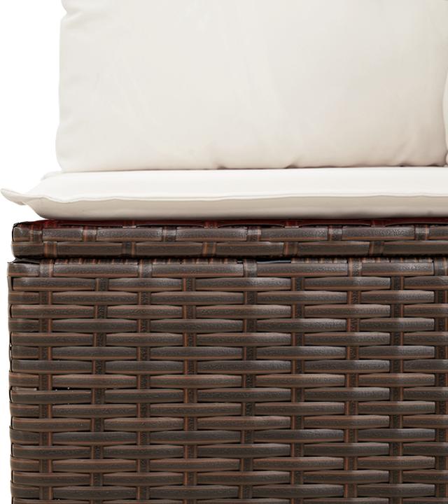 Produktbild VidaXL 8-teiliges Garten-Sofa-Set mit Kissen Braunes Poly-Rattan