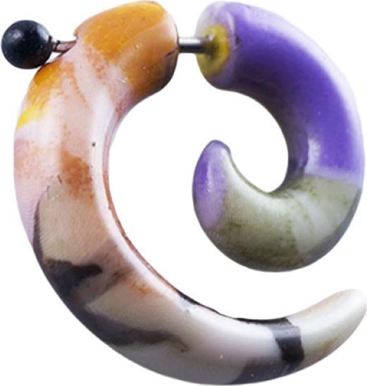 Star Piercing Fake Spirale Blumenwiese (Acryl, ohne Messing)
