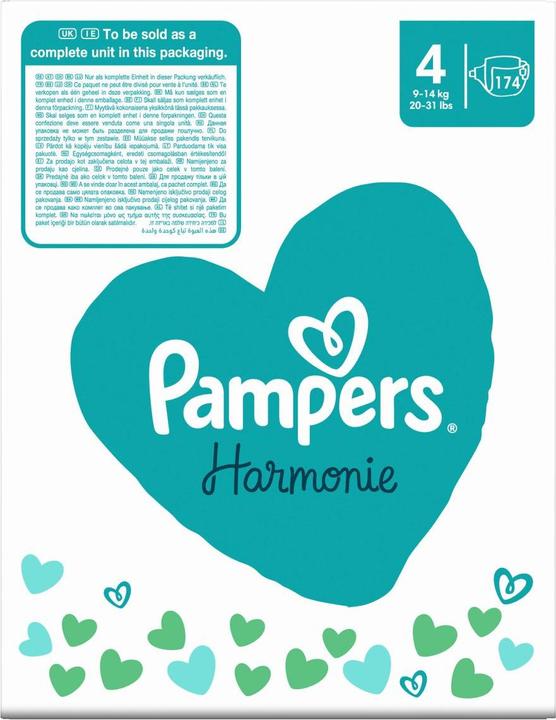 Image du produit Pampers Harmonie (Taille 4, Pack mensuel, 174 pièce(s))