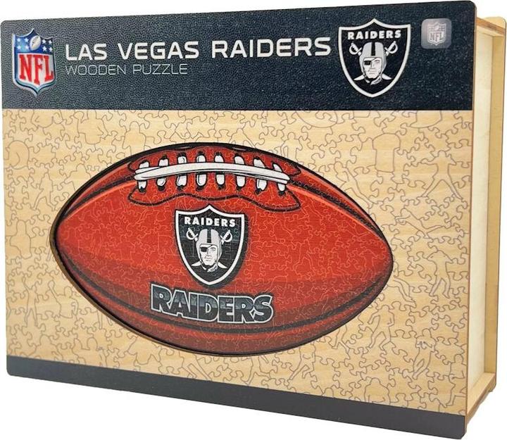 Iconic NFL - Las Vegas Raiders – Football mit Logo - Holz Puzzle Grösse L (500 Teile) (500 Teile)