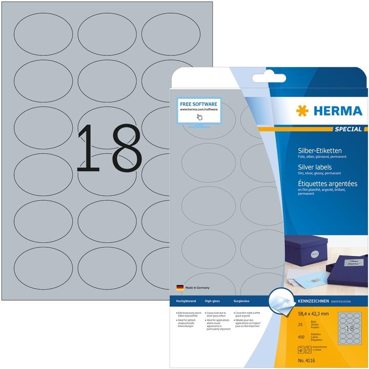 Produktbild HERMA Wetterfeste farbige Etiketten A4