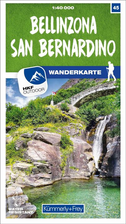 Produktbild Wanderkarte 45 Bellinzona - San Bernardino