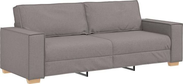 Produktbild VidaXL 3-teiliges Sofaset mit Kissen aus taupefarbenem Stoff (Ecksofa)