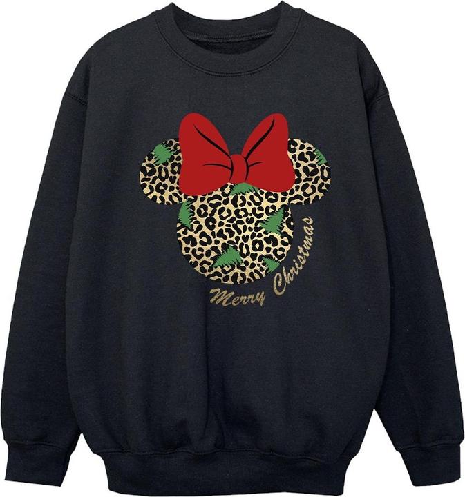 Disney Minnie Mouse Leopard Christmas Sweatshirt Mädchen