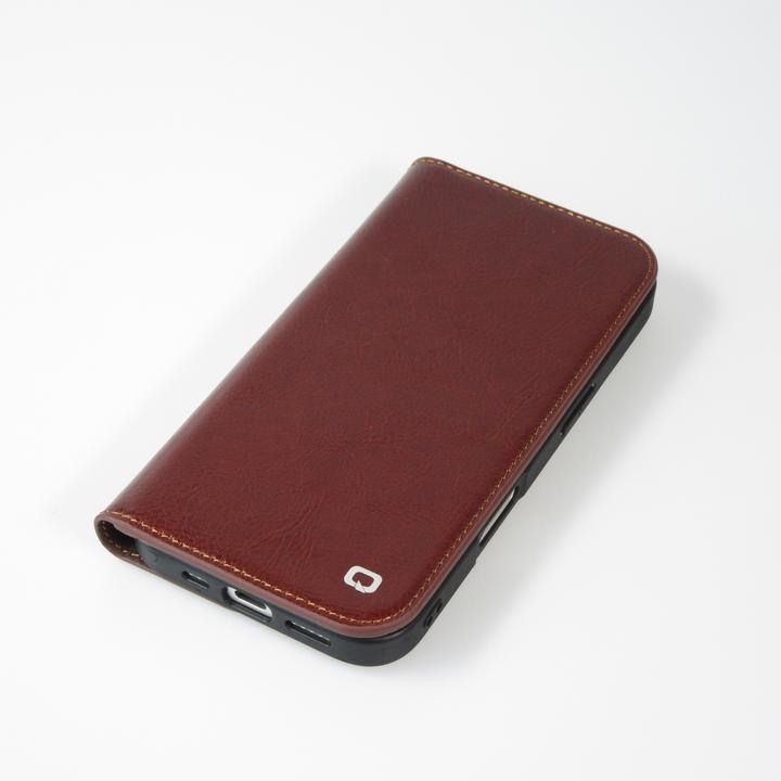 Actual product image QiAlino Fourre Flip cuir véritable (Apple iPhone 16 Plus)