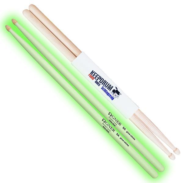 Actual product image Agner 5A UV Glow Drumsticks withkeepdrum 5A (Drum set)