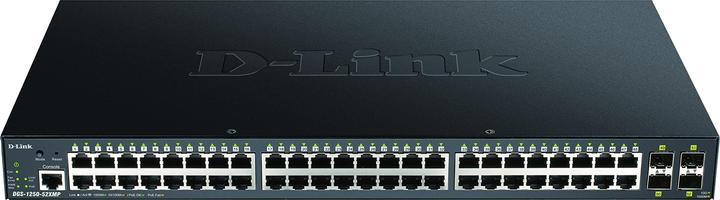 Produktbild D-Link DGS-1250-52XMP Gigabit Switch PoE 52-Port Smart Managed PoE+ 4x 10G (52 Ports)