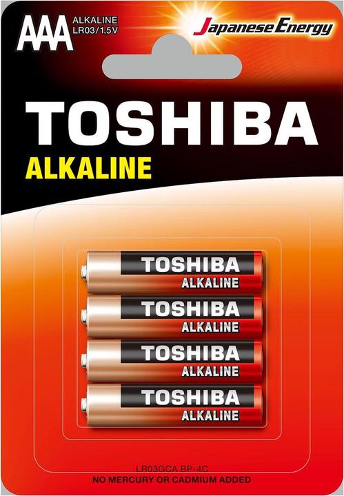 Actual product image Toshiba LR03GCA BP-4C household battery disposable AAA alkaline (4 pcs., AAA)