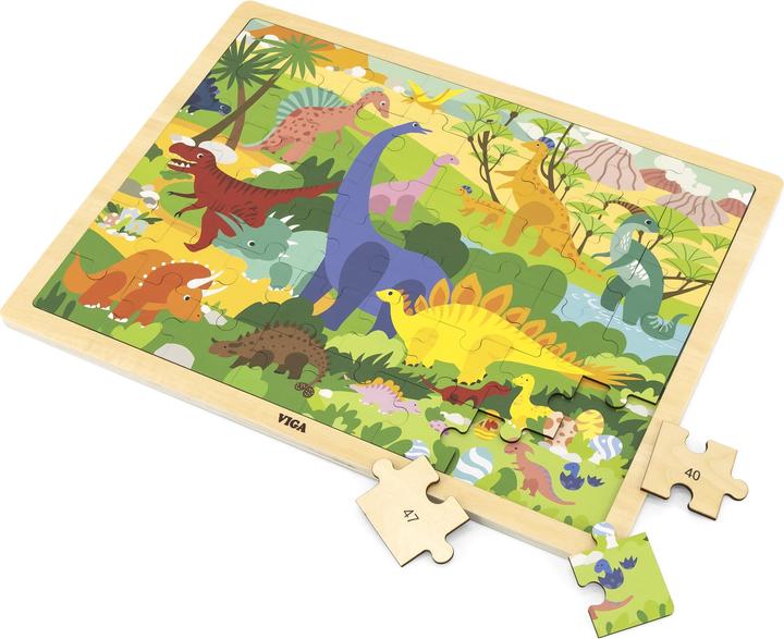 Image du produit Viga Toys Viga 44584 Jeu de puzzle avec 48 éléments - Cartes à jouer (48 pièces)