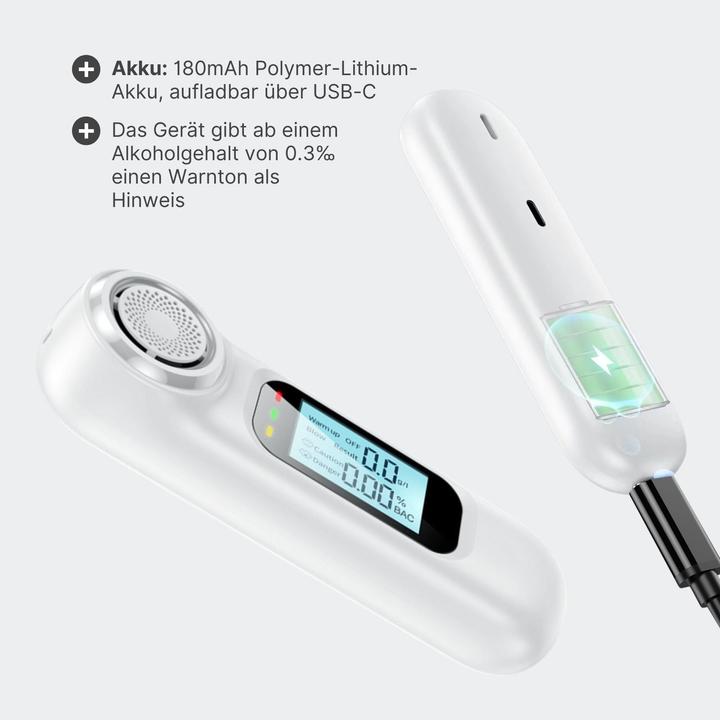 Image du produit Hermex Testeur d'alcool portable Alcootest Détecteur d'alcool Test rapide d'alcoolémie