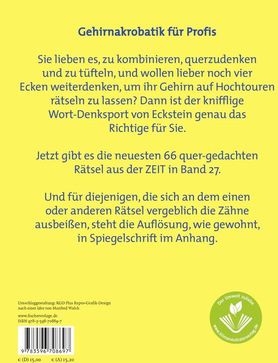 Produktbild Eckstein - Um die Ecke gedacht 27 (Deutsch, Eckstein, 2023)