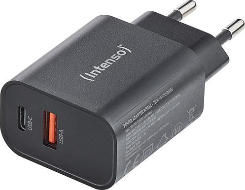 Intenso Power Adapter W30AC, 30W, USB-A und USB-C Anschluss, für iPhone, iPad, Tablet, Samsung Galax (30 W)