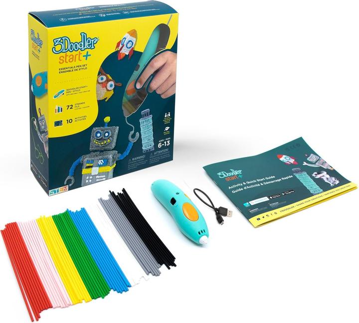 Actual product image 3Doodler Start PLUS 3D PRINTING PEN SPLUS 3D pen 0.77 mm Turquoise, Yellow