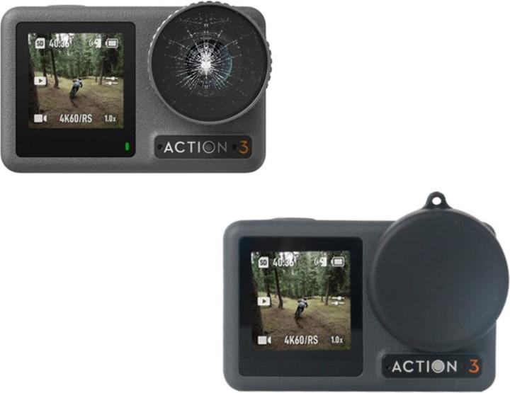 Actual product image Ueli Express 8 in 1 DJI Osmo Action Display und Linsen Panzerglas mit Objektivschutz (Osmo Action 3, Osmo Action 4)