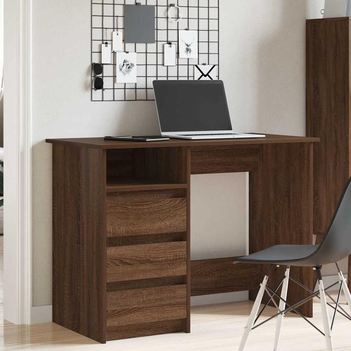 Produktbild VidaXL Schreibtisch Braun Eichen-Optik 102x50x75 cm Holzwerkstoff Bürotisch (102 x 50 x 75 cm)
