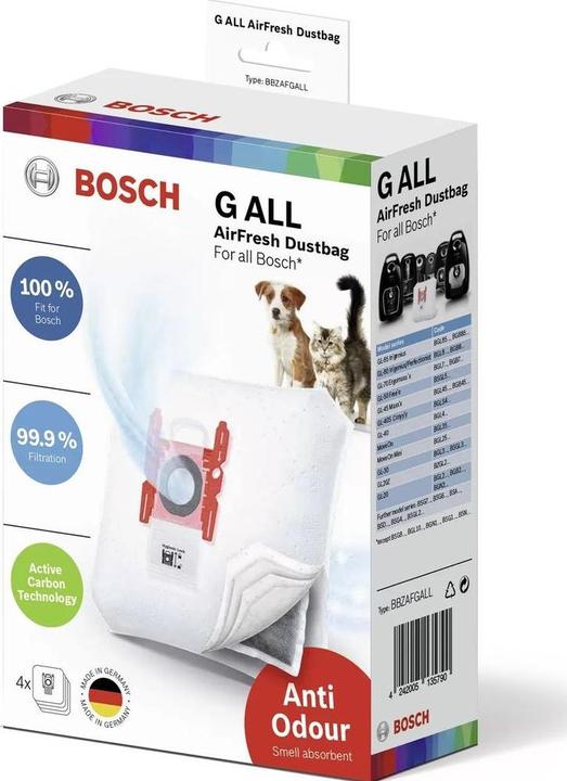 Produktbild Bosch Hausgeräte Staubsaugerbeutel AirFresh G All 17002915