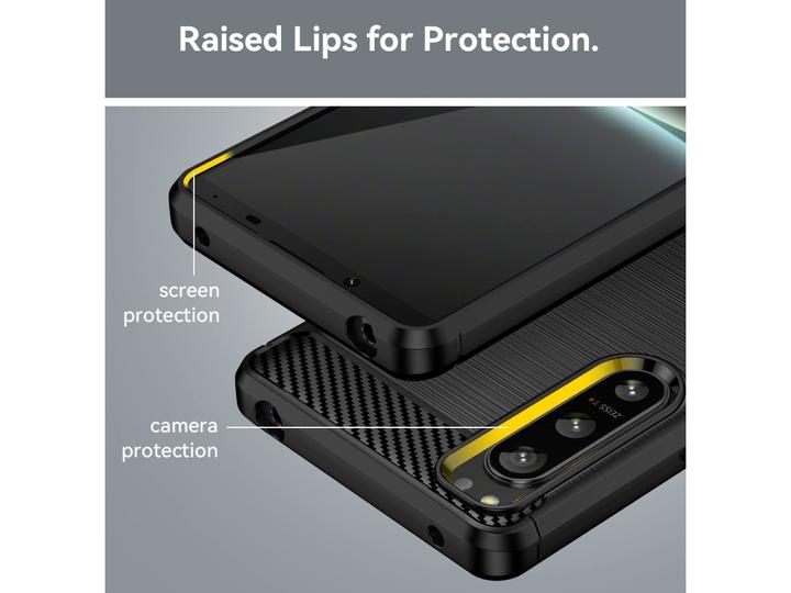 Image du produit Screenguard Étui en TPU souple carbone brossé (Sony Xperia 5 IV)