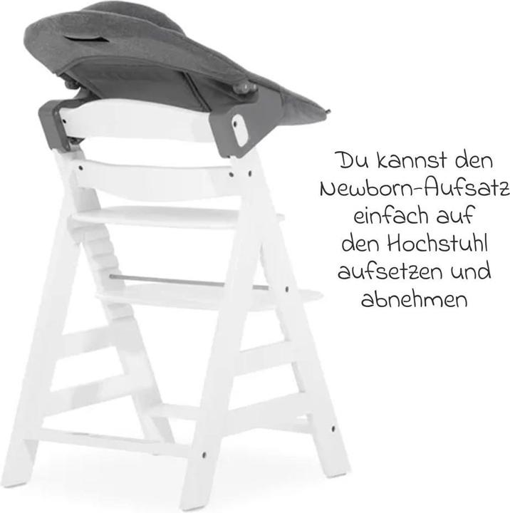 Produktbild Hauck Hochstühle Alpha Plus White 4-tlg. Newborn Set - Hochstuhl + 2in1 (Hochstuhl)