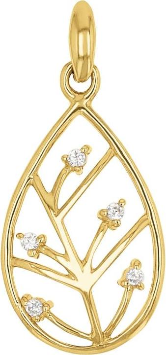 Produktbild Amor Anhänger für Damen, Gold 375, Zirkonia synth. (Gold 375, 9 ct)