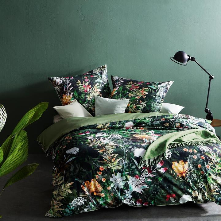 Produktbild Traumschlaf Mako-Satin Bettwäsche Bed Art S Coffs eukalyptus (Bettwäsche Set, 155x220 cm + 80x80 cm)
