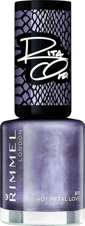 Rimmel London Rimmel - 60 Seconds Super Shine - Nail polish 8 ml 811 Hot Metal Love (811 Hot Metal Love, Farblack)