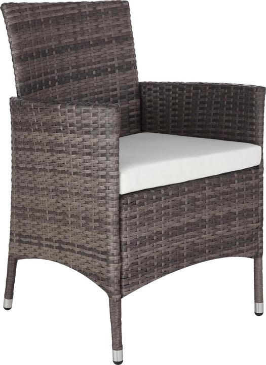 Actual product image tectake Rattan garden furniture set Porto 6+1 with protective cover