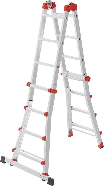 Hailo Teleskopleiter (Anlegeleiter, Teleskopleiter, Mehrzweckleiter, 240 cm)