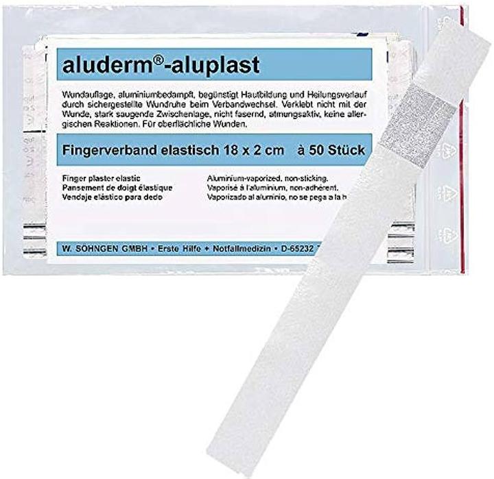 Actual product image Söhngen aluderm aluplast finger bandage elastic 18x2cm, 50 pcs., single (50 x)
