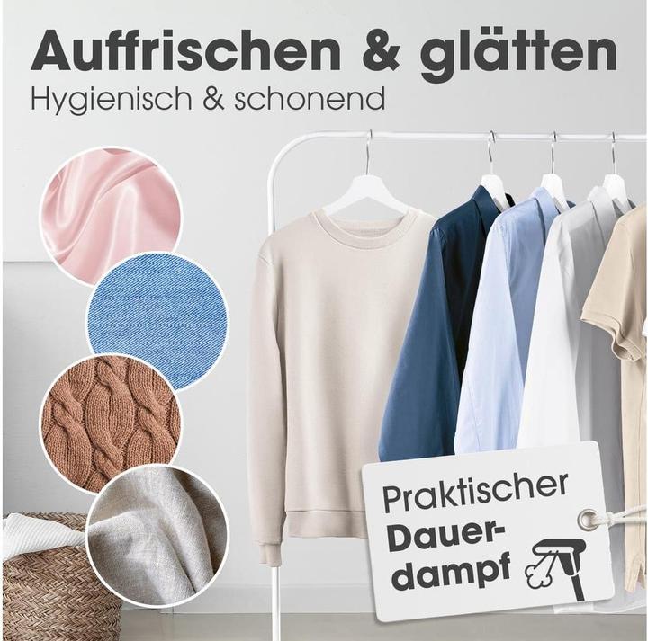 Produktbild CleanMaxx Dampfbürste 2-in-1 – 1600W schwarz 165 ml Tank (1600 W, 20 g/min)