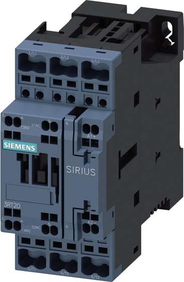 Produktbild Siemens Schütz für Bahn, AC-3e, 7,5kW/400V, 1S+1Ö, DC72V, 0,7-1,25*Us, 3-polig, S0 3RT20252XJ400LA2