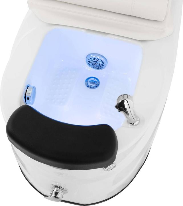 Produktbild Physa Fusspflegestuhl elektrisch mit Fusswanne 105 W 150 kg weiss Rücken- & Nackenmassage