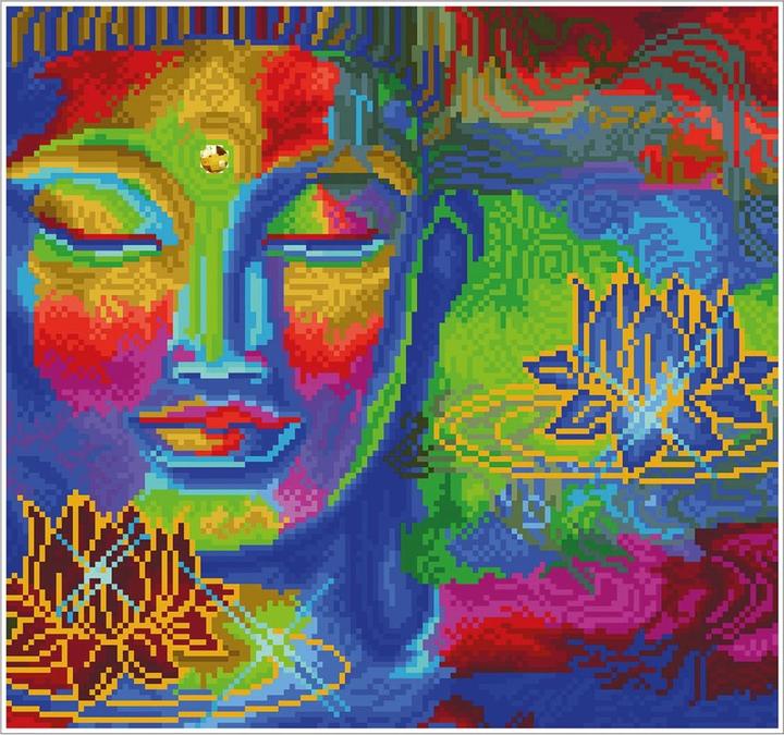 Produktbild Diamond Dotz Diamond Painting Buddha und Lotusblumen