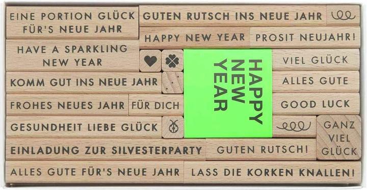 Produktbild Rico Design Stempelset Happy New Year FSC 100%